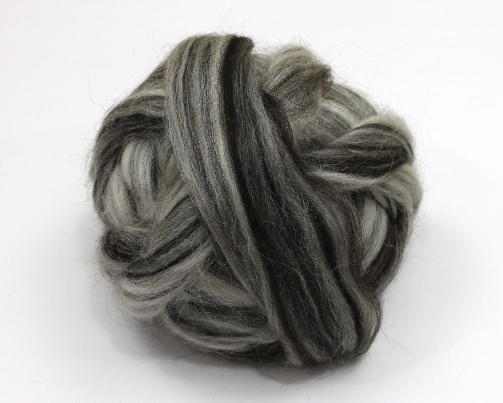 Icelandic Wool - Natural Humbug (4 oz) | Combed Top / Roving for Spinning and Felting