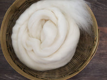 Load image into Gallery viewer, Blue Face Leicester (BFL) Wool Roving (Combed Top) - Undyed Spinning or Felting Fiber (4oz)
