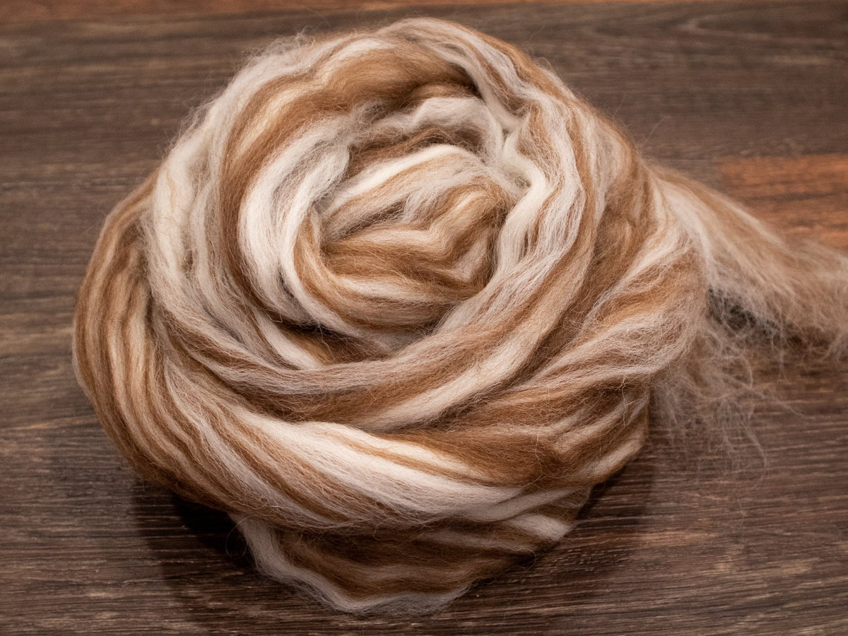 Shetland Wool Roving - Humbug (4oz) | Combed Top / Roving for Spinning and Felting