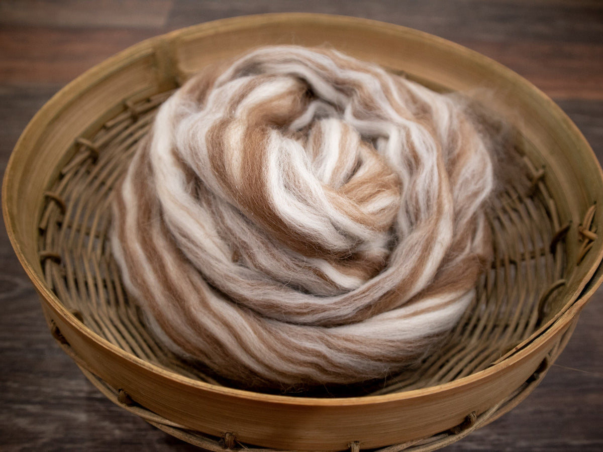 Shetland Wool Roving - Humbug (4oz) | Combed Top / Roving for Spinning and Felting