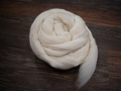 Undyed Corriedale Wool (4oz) | Combed Top / Roving for Spinning and Felting