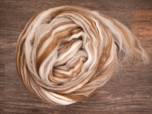 Shetland Wool Roving - Humbug (4oz) | Combed Top / Roving for Spinning and Felting
