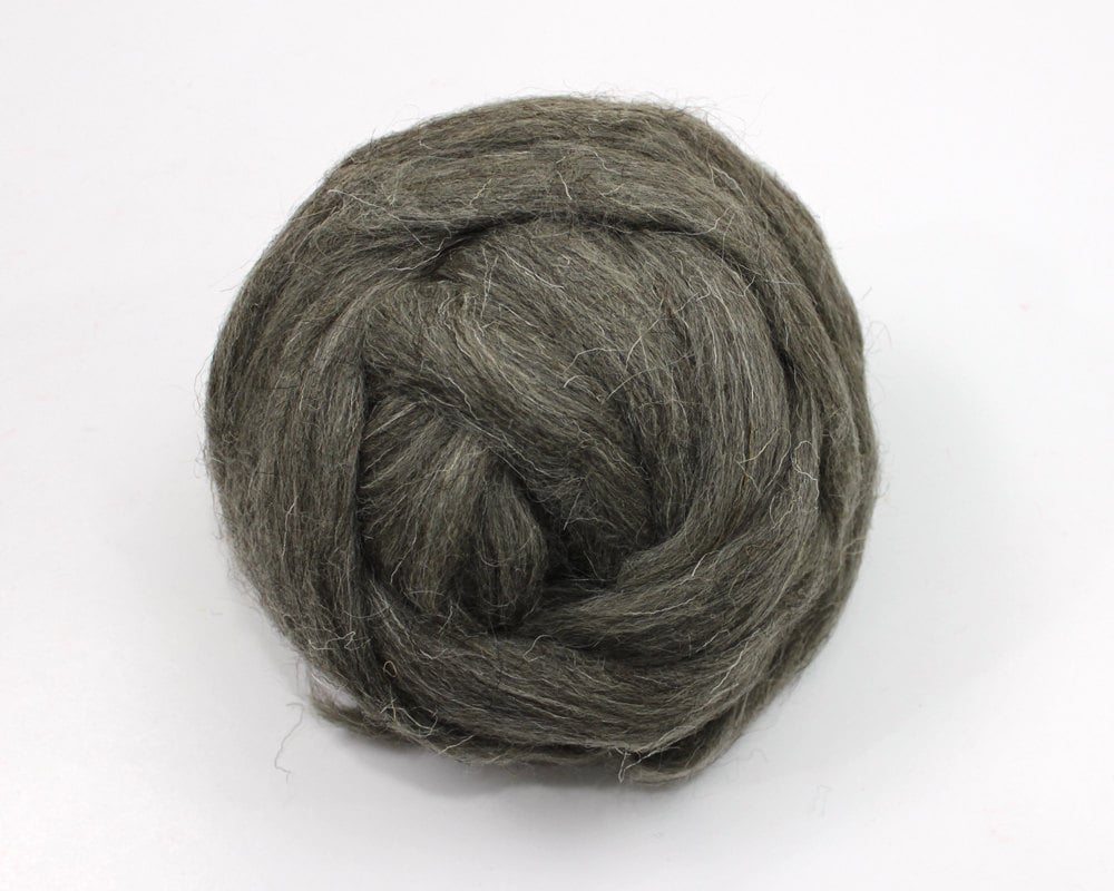 Gray Herdwick Wool - Natural Roving for Spinning or Felting (4 oz)