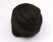 Load image into Gallery viewer, Icelandic Wool - Natural Black (4oz) | Combed Top / Roving for Spinning and Felting