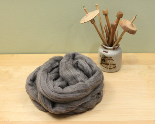 Yak Fiber - Natural Light Brown Roving - Undyed Spinning Fiber (4oz)