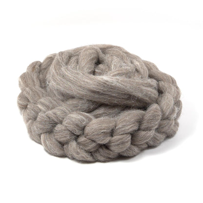 Gray Suffolk Wool - Undyed Roving for Spinning or Felting (4 oz)