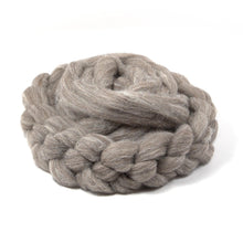 Load image into Gallery viewer, Gray Suffolk Wool - Undyed Roving for Spinning or Felting (4 oz)