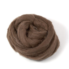 Load image into Gallery viewer, Yak Fiber - Natural Dark Brown Roving - Undyed Spinning Fiber (4oz)