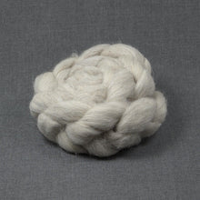 Load image into Gallery viewer, Gray Swaledale Wool Roving (4oz) | Combed Top / Roving for Spinning and Felting