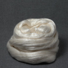 Load image into Gallery viewer, Merino / Cultivated Silk Top - Roving - Undyed Spinning Fiber (4oz)