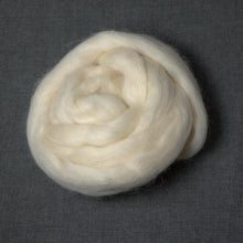 Load image into Gallery viewer, Masham Wool - Natural White - Undyed Roving for Spinning or Felting (4 oz)