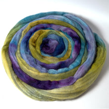 Load image into Gallery viewer, Hand Painted Merino Humbug Roving (4oz) | Combed Top for Spinning and Felting