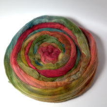 Load image into Gallery viewer, Hand Painted Merino Humbug Roving (4oz) | Combed Top for Spinning and Felting