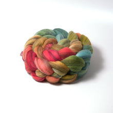 Load image into Gallery viewer, Hand Painted Merino Humbug Roving (4oz) | Combed Top for Spinning and Felting