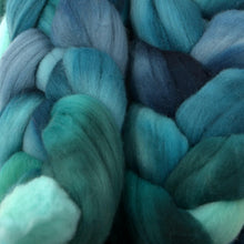 Load image into Gallery viewer, Hand Painted Rambouillet Roving (4oz) | Combed Top for Spinning and Felting