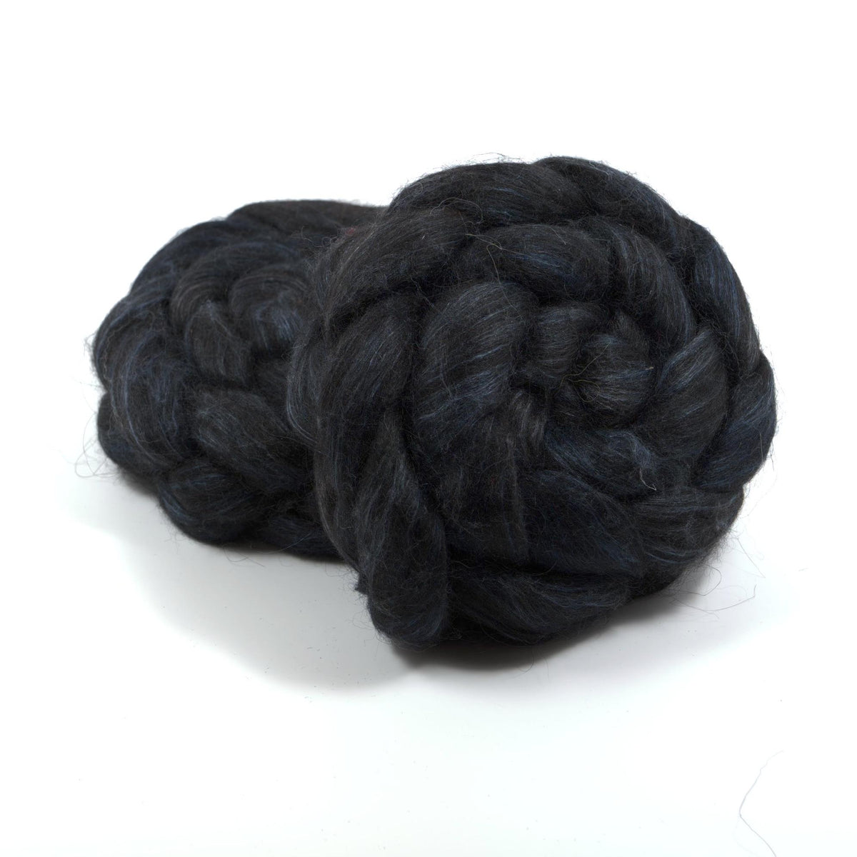 Hand Painted 80/20 Black Alpaca Mulberry Silk Roving (4oz) | Combed Top for Spinning and Felting