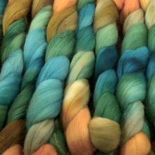 Load image into Gallery viewer, Hand Painted Rambouillet Roving (4oz) | Combed Top for Spinning and Felting