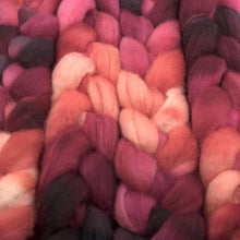 Load image into Gallery viewer, Hand Painted Blue Faced Leicester Roving (4oz) | Combed Top for Spinning and Felting