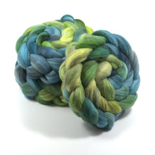 Load image into Gallery viewer, Hand Painted Merino Humbug Roving (4oz) | Combed Top for Spinning and Felting