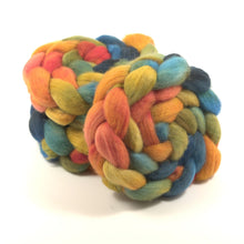 Load image into Gallery viewer, Hand Painted Blue Faced Leicester Roving (4oz) | Combed Top for Spinning and Felting