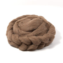 Load image into Gallery viewer, Brown Manx Loagthan Wool - Natural Roving for Spinning or Felting (4 oz)