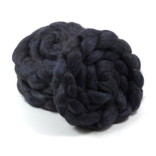 Load image into Gallery viewer, Hand Painted 80/20 Black Alpaca Mulberry Silk Roving (4oz) | Combed Top for Spinning and Felting