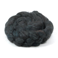 Load image into Gallery viewer, Hand Painted 80/20 Black Alpaca Mulberry Silk Roving (4oz) | Combed Top for Spinning and Felting