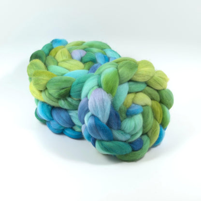 Hand Painted Polwarth Roving (4oz) | Combed Top for Spinning and Felting