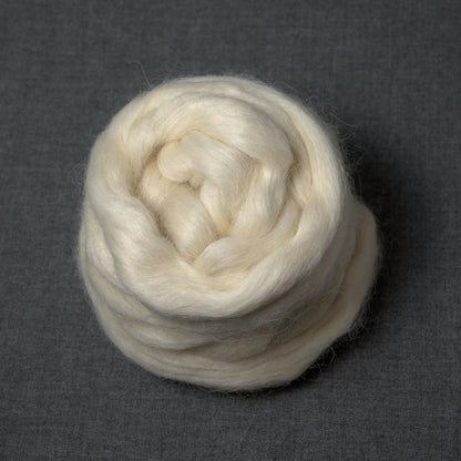 Wensleydale Wool Fiber - Undyed Roving for Spinning or Felting (4 oz)