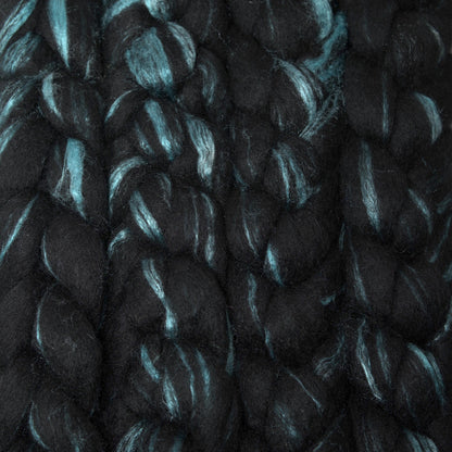 Hand Painted 60/40 Black BFL Silk Roving (4oz) | Combed Top for Spinning and Felting