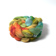 Load image into Gallery viewer, Hand Painted Merino Humbug Roving (4oz) | Combed Top for Spinning and Felting