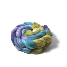 Load image into Gallery viewer, Hand Painted Merino Humbug Roving (4oz) | Combed Top for Spinning and Felting