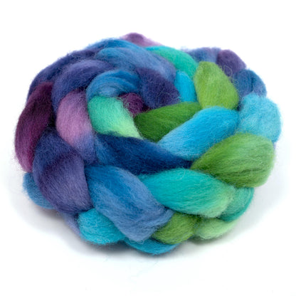 Hand Painted Lleyn Roving (4oz) | Combed Top for Spinning and Felting