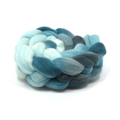 Hand Painted Corriedale Roving (4oz) | Combed Top for Spinning and Felting