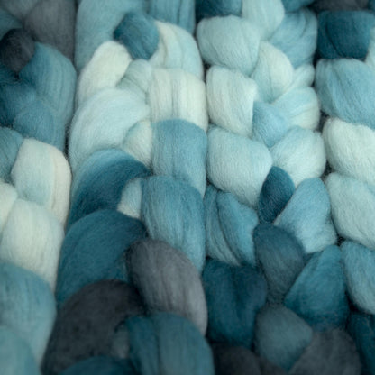 Hand Painted Corriedale Roving (4oz) | Combed Top for Spinning and Felting