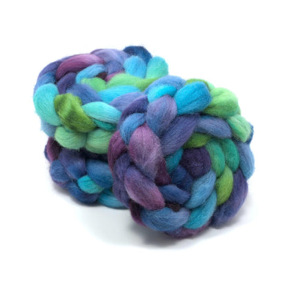 Hand Painted Lleyn Roving (4oz) | Combed Top for Spinning and Felting