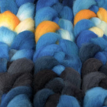 Load image into Gallery viewer, Hand Painted Blue Faced Leicester Roving (4oz) | Combed Top for Spinning and Felting