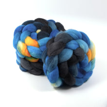 Load image into Gallery viewer, Hand Painted Blue Faced Leicester Roving (4oz) | Combed Top for Spinning and Felting