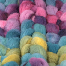 Load image into Gallery viewer, Hand Painted Blue Faced Leicester Roving (4oz) | Combed Top for Spinning and Felting