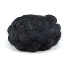 Load image into Gallery viewer, Hand Painted 80/20 Black Alpaca Mulberry Silk Roving (4oz) | Combed Top for Spinning and Felting