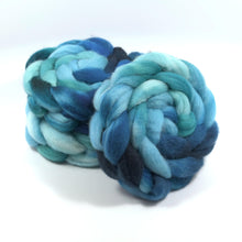 Load image into Gallery viewer, Hand Painted Blue Faced Leicester Roving (4oz) | Combed Top for Spinning and Felting