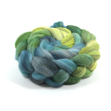 Load image into Gallery viewer, Hand Painted Merino Humbug Roving (4oz) | Combed Top for Spinning and Felting