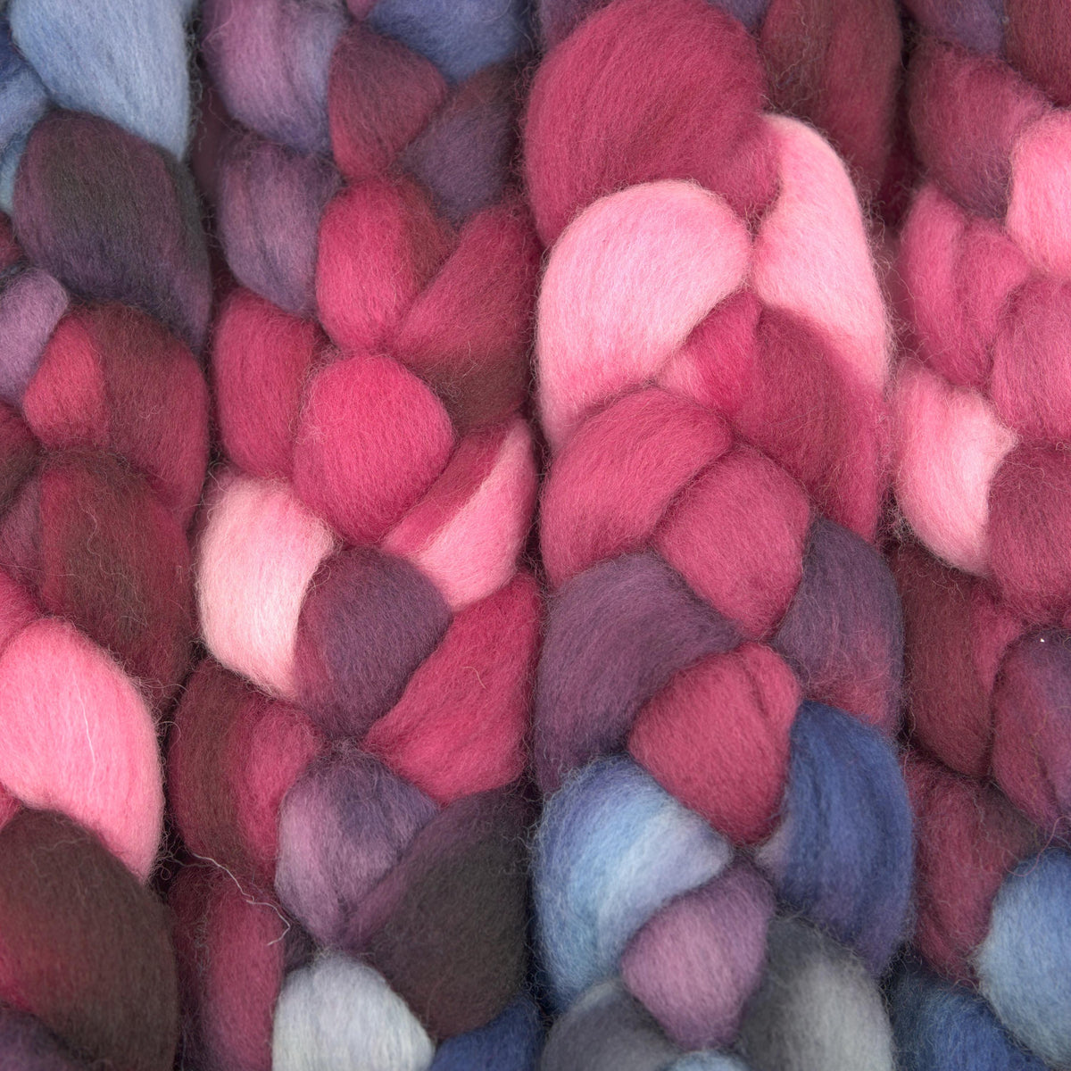 Hand Painted Blue Faced Leicester Roving (4oz) | Combed Top for Spinning and Felting