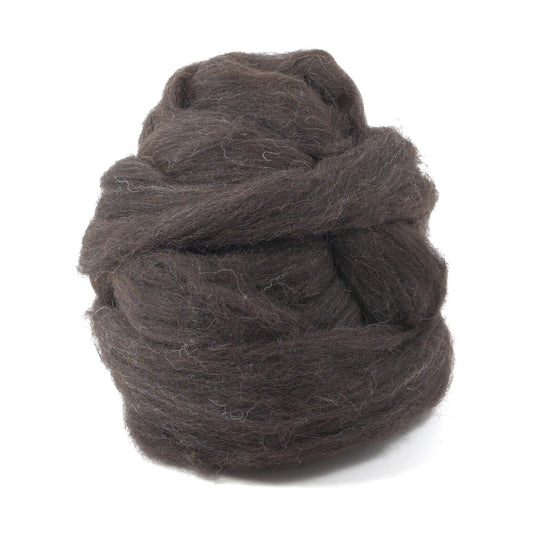 Jacob Wool - Natural Black - Undyed (4oz) | Combed Top / Roving for Spinning and Felting