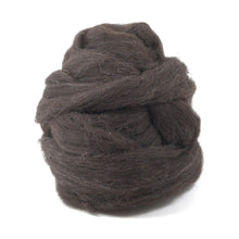 Load image into Gallery viewer, Jacob Wool - Natural Black - Undyed (4oz) | Combed Top / Roving for Spinning and Felting