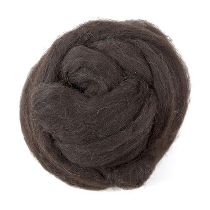 Jacob Wool - Natural Black - Undyed (4oz) | Combed Top / Roving for Spinning and Felting