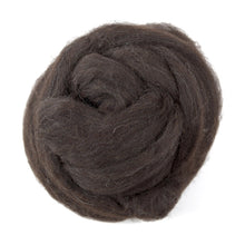 Load image into Gallery viewer, Jacob Wool - Natural Black - Undyed (4oz) | Combed Top / Roving for Spinning and Felting