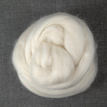 Load image into Gallery viewer, White Baby Alpaca Roving - Undyed (4oz) | Combed Top / Roving for Spinning and Felting