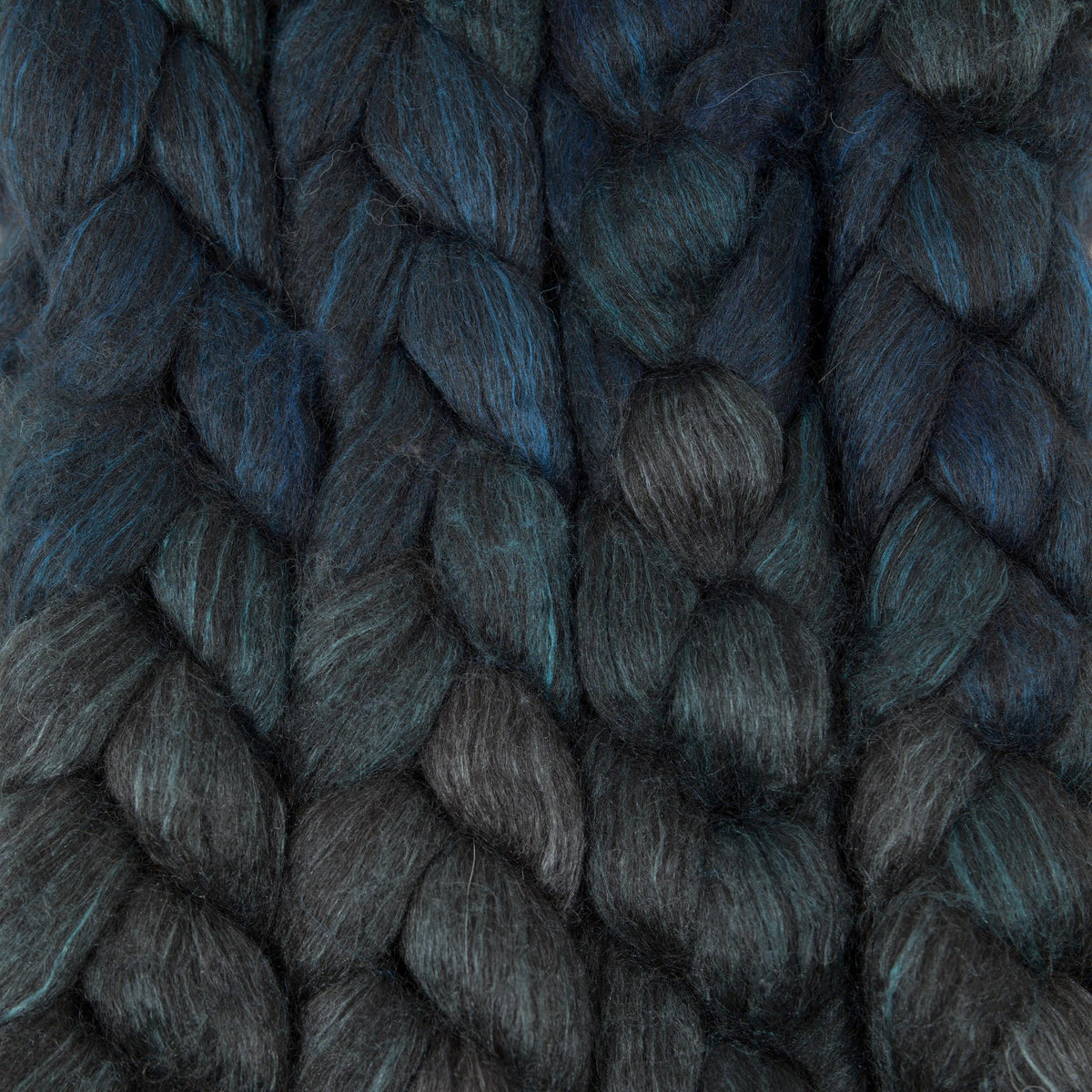 Hand Painted 80/20 Black Alpaca Mulberry Silk Roving (4oz) | Combed Top for Spinning and Felting