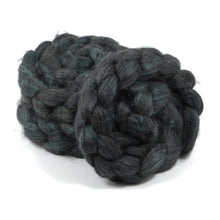 Load image into Gallery viewer, Hand Painted 80/20 Black Alpaca Mulberry Silk Roving (4oz) | Combed Top for Spinning and Felting